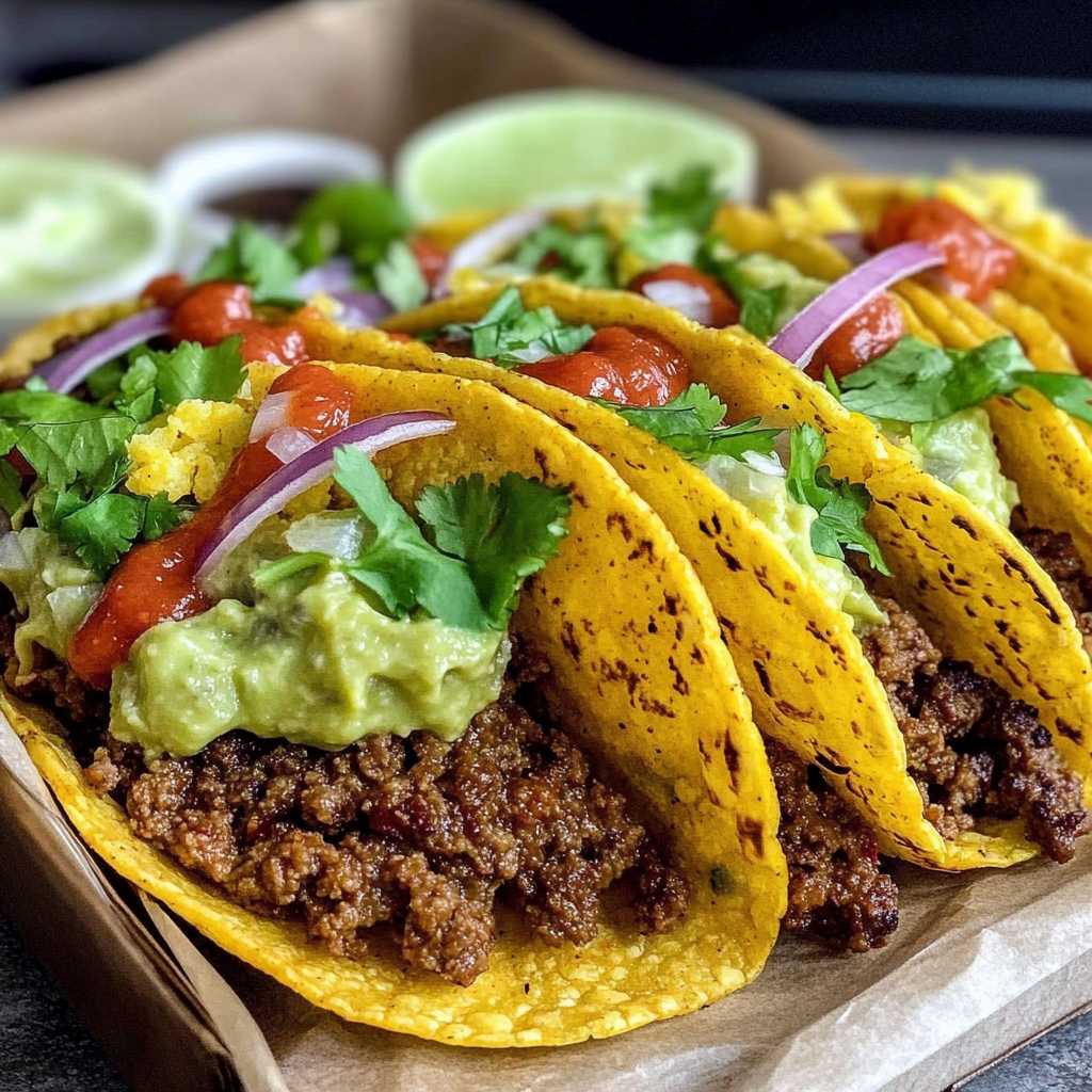 Recipe preparation for Crispy Ground Beef Tacos