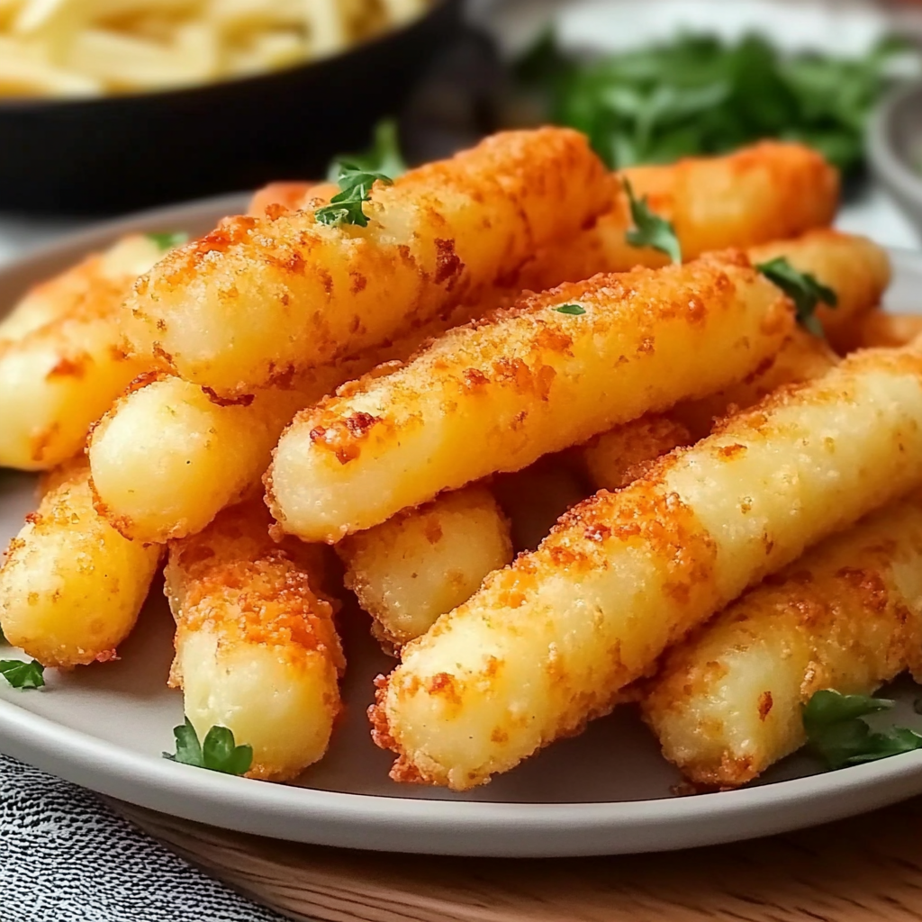 Recipe preparation for Potato Cheese Sticks