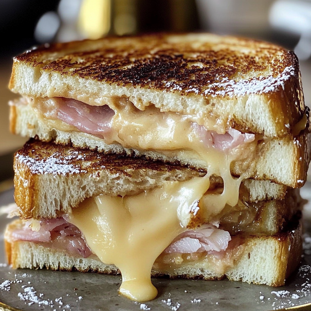 Recipe preparation for Monte Cristo Sandwich