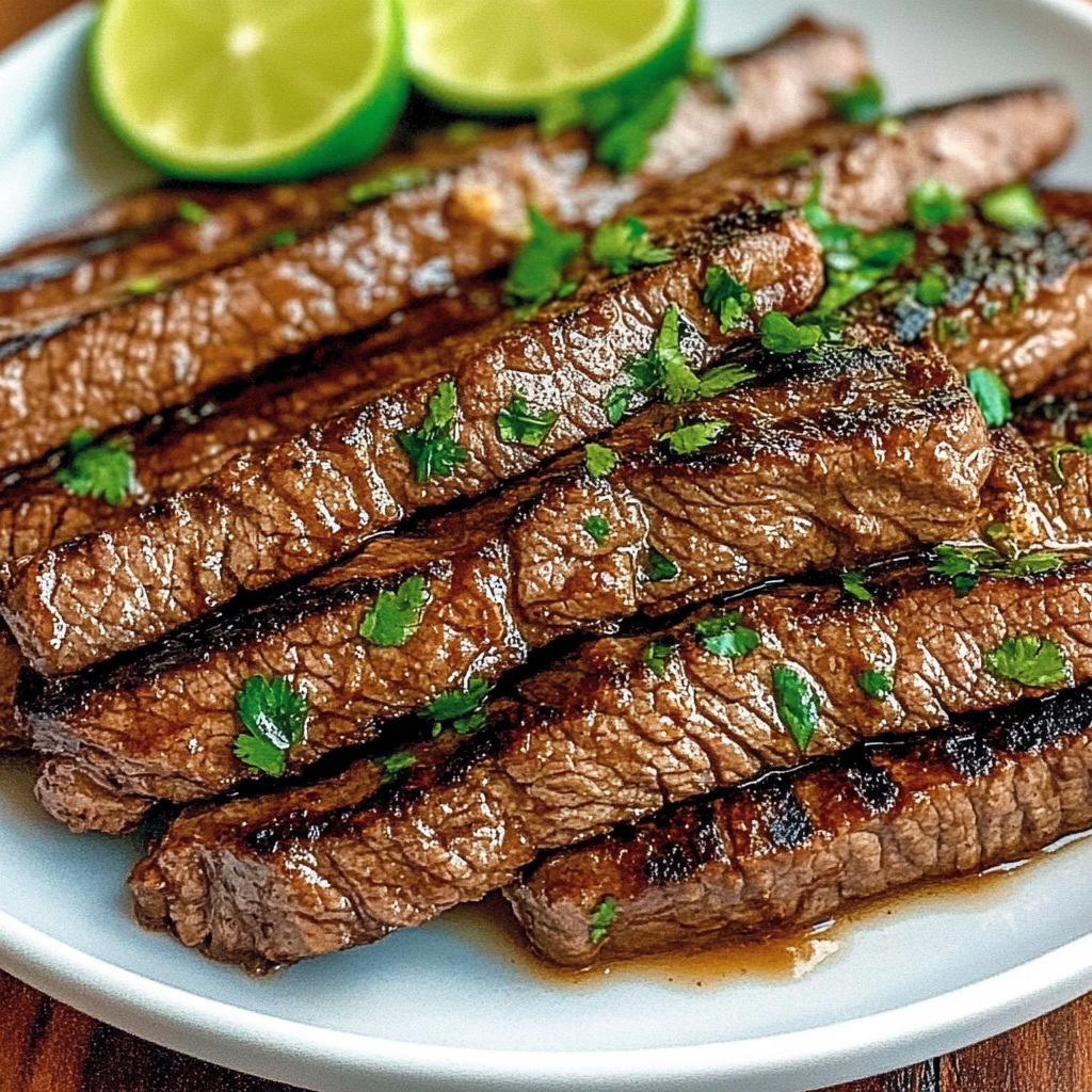 Recipe preparation for Grilled Carne Asada