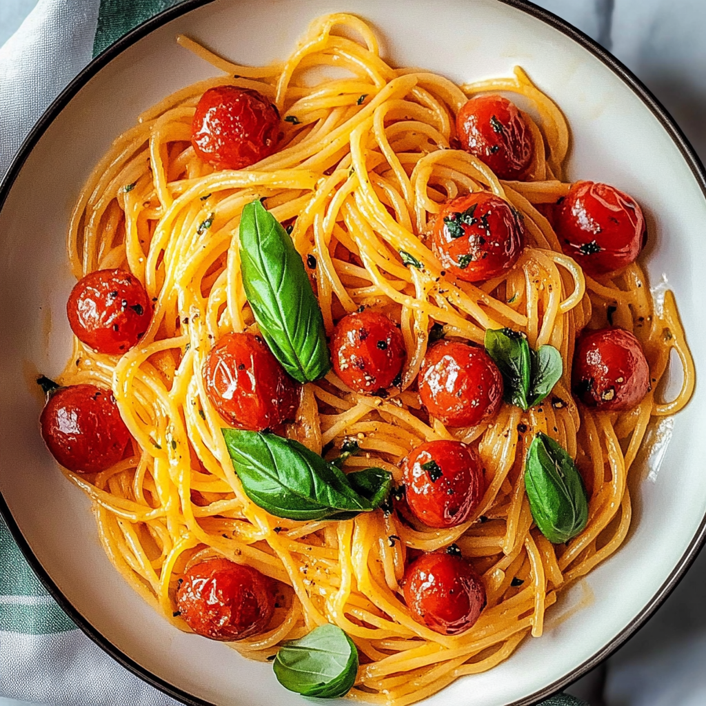 Recipe preparation for Cherry Tomato Pasta