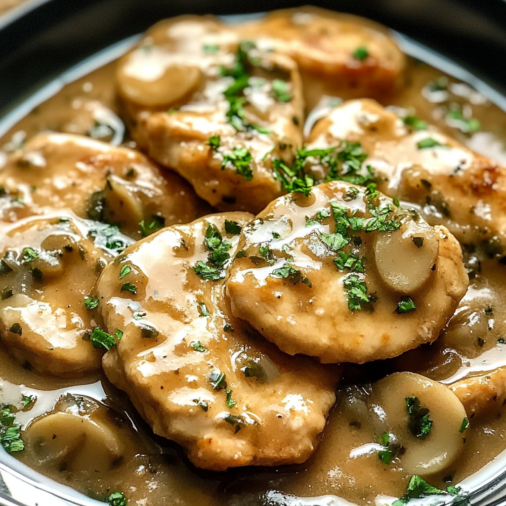 Recipe preparation for Crockpot Chicken Piccata