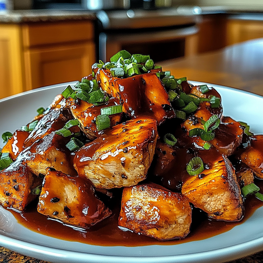 Recipe preparation for BBQ Chicken & Roasted Sweet Potato Bowls