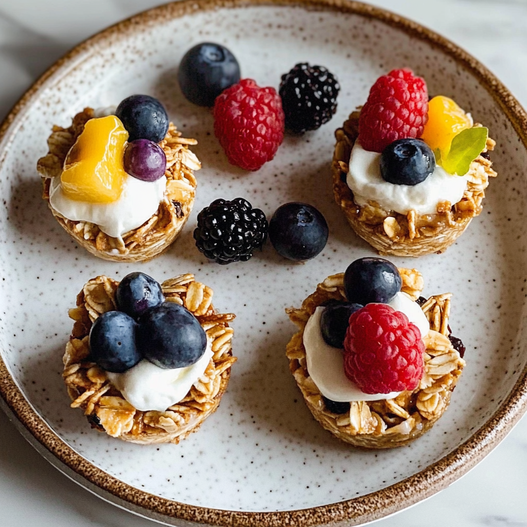 Recipe preparation for Breakfast Granola Cups
