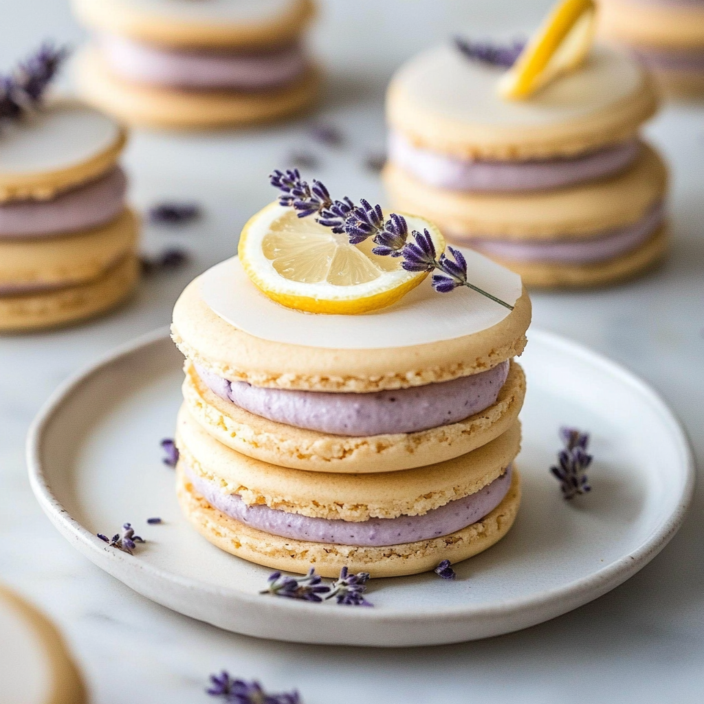 Recipe preparation for Lemon Lavender Sandwich Cookies