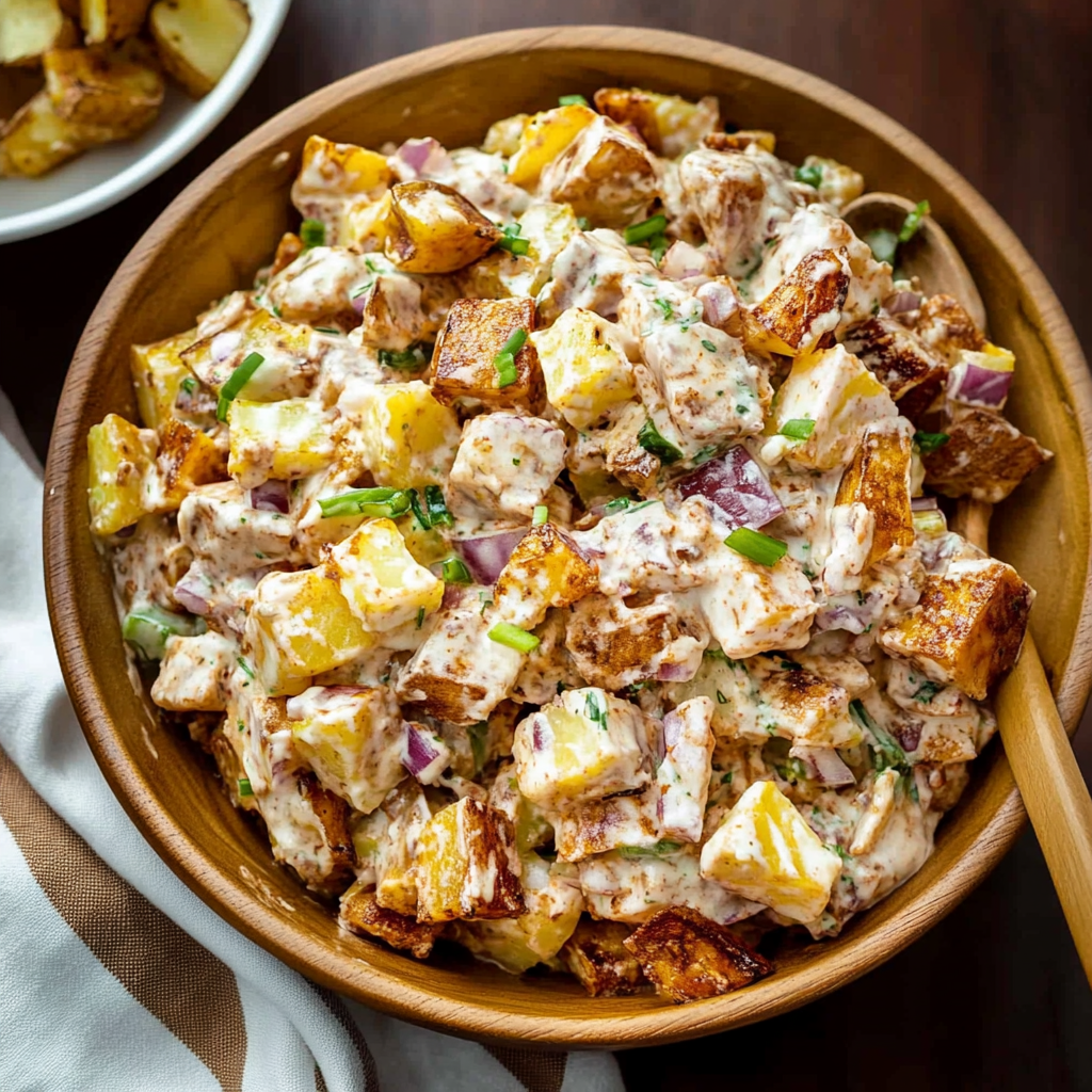 Recipe preparation for Jalapeño Popper Roasted Potato Salad