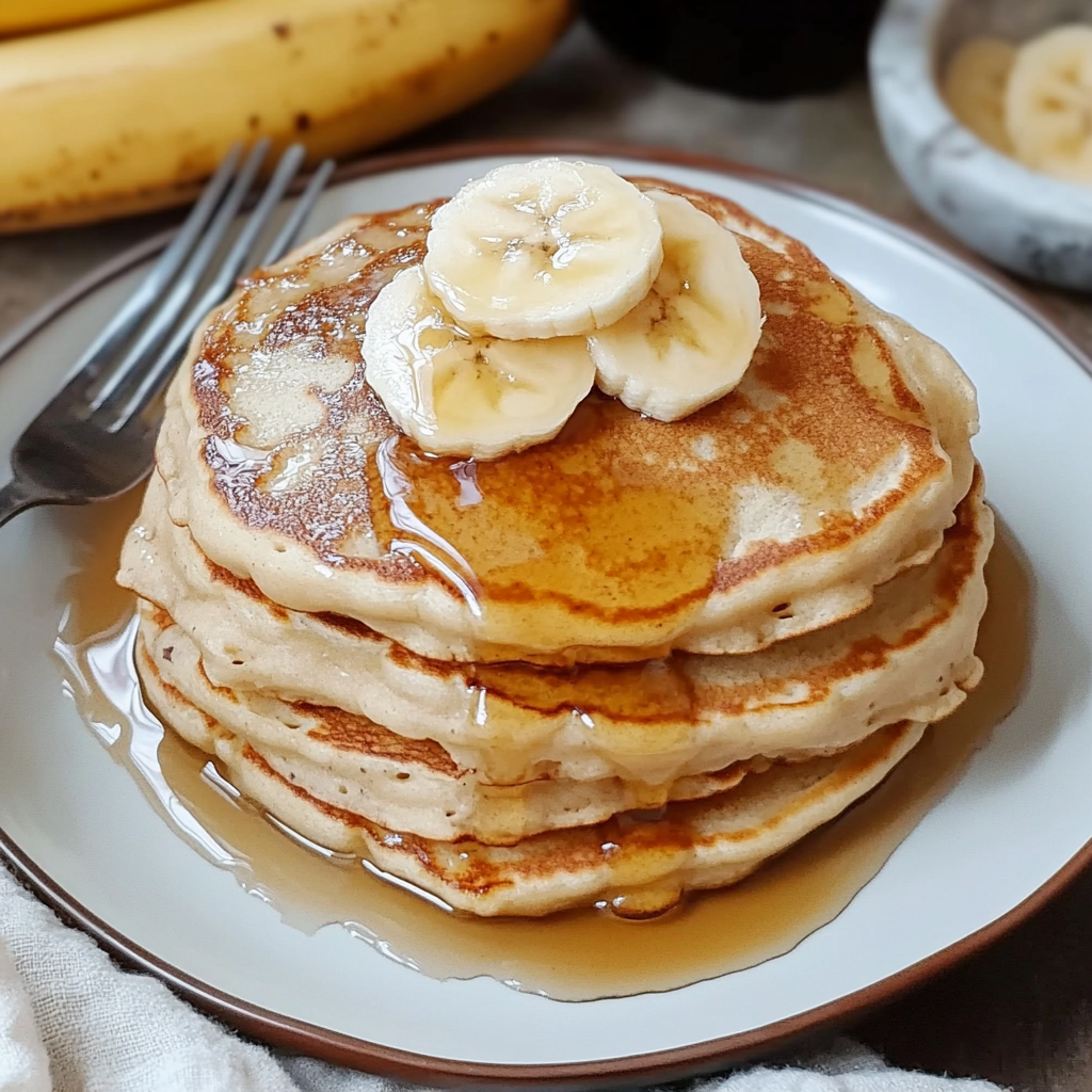 Recipe preparation for Brown Sugar Banana Pancakes