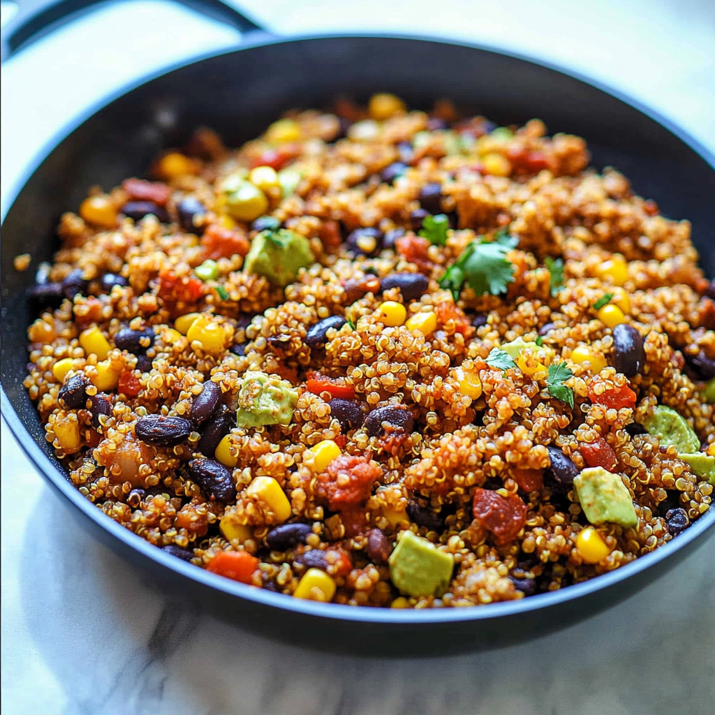 Recipe preparation for Quick One Pan Mexican Quinoa