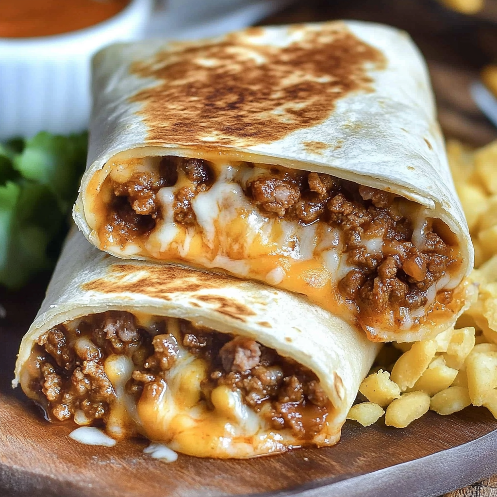 Recipe preparation for Copycat Taco Bell Chili Cheese Burrito