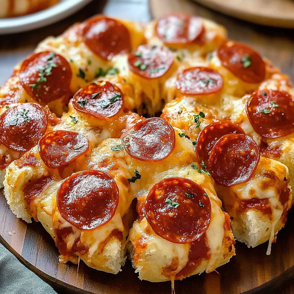 Recipe preparation for Pizza Monkey Bread Pepperoni