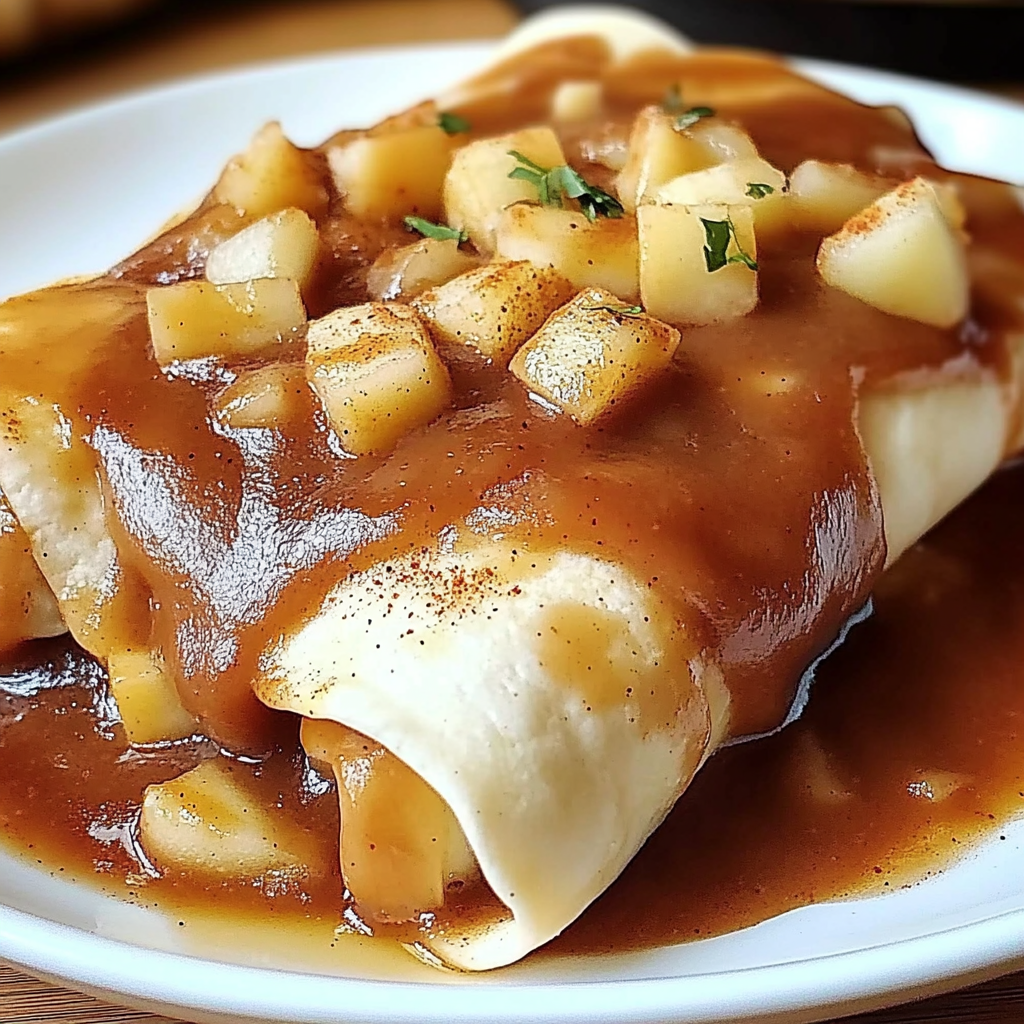 Recipe preparation for Apple Enchiladas