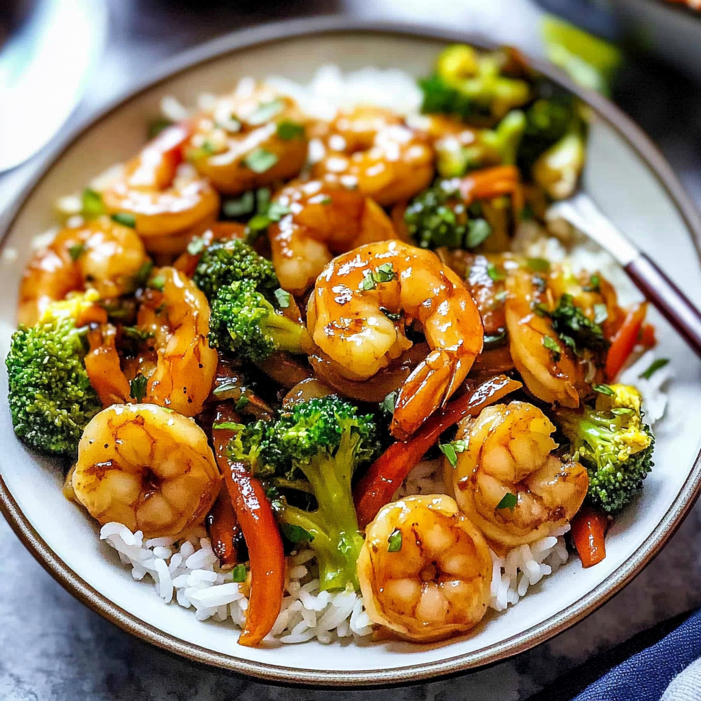 Recipe preparation for Teriyaki Shrimp Stir Fry