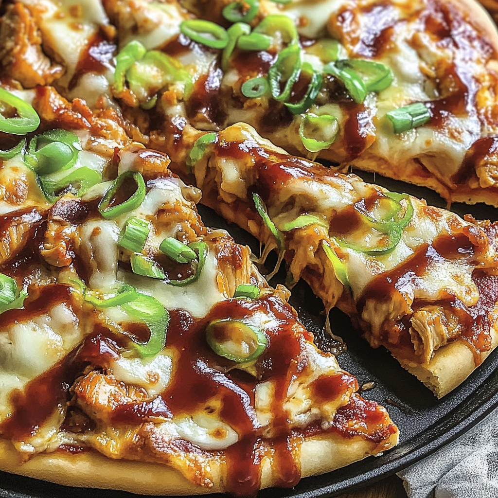 Recipe preparation for BBQ Chicken Pizza