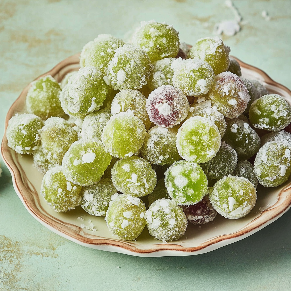 Recipe preparation for Summer Sour Candy Frozen Grapes