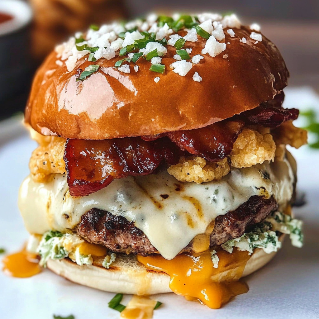 Recipe preparation for Hangover Burger