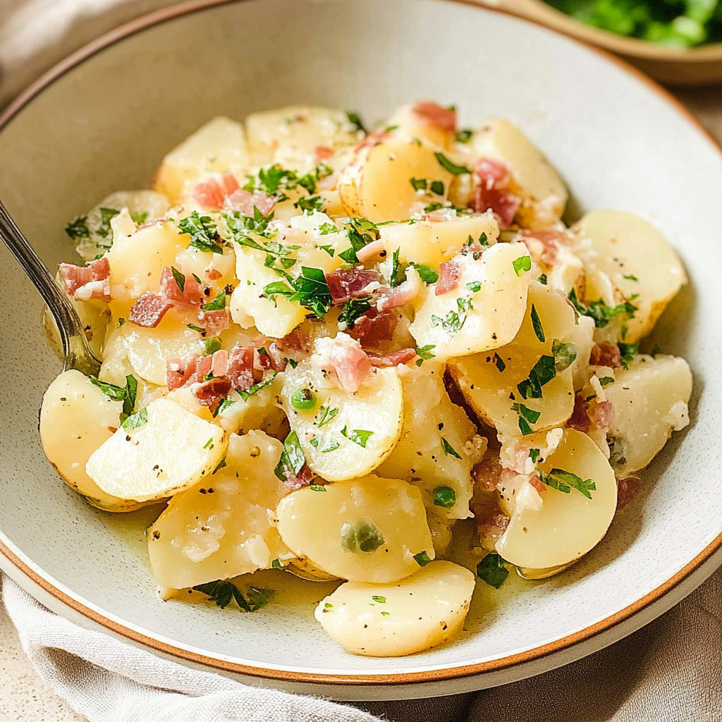 Recipe preparation for German Potato Salad