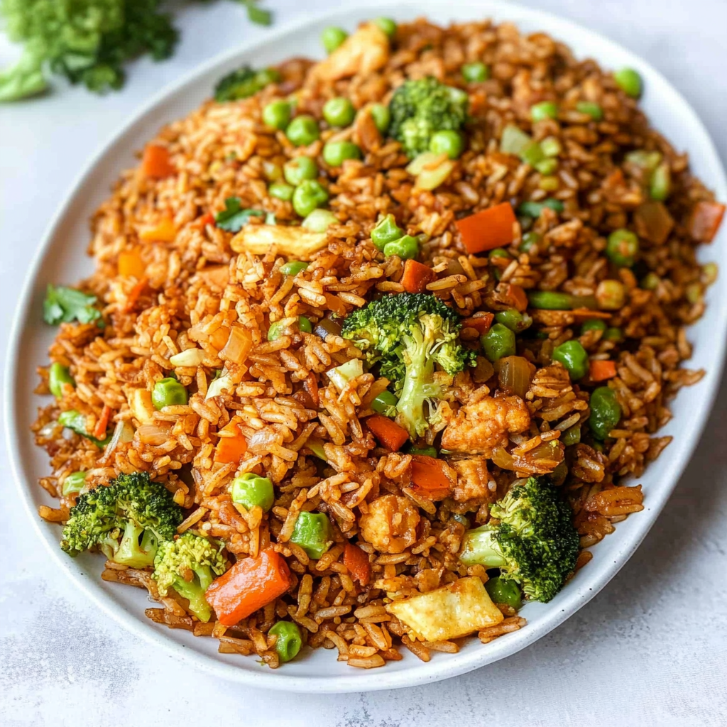 Recipe preparation for Vegetable Fried Rice
