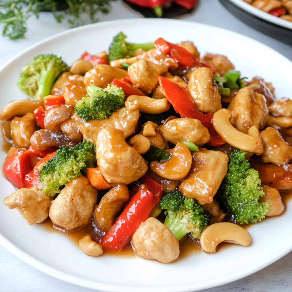 Recipe preparation for Cashew Chicken