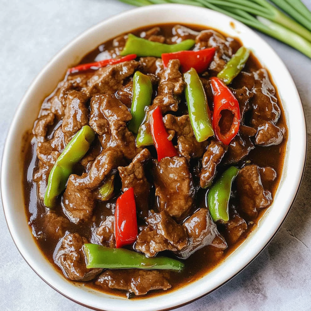 Recipe preparation for Beef with Black Bean Sauce