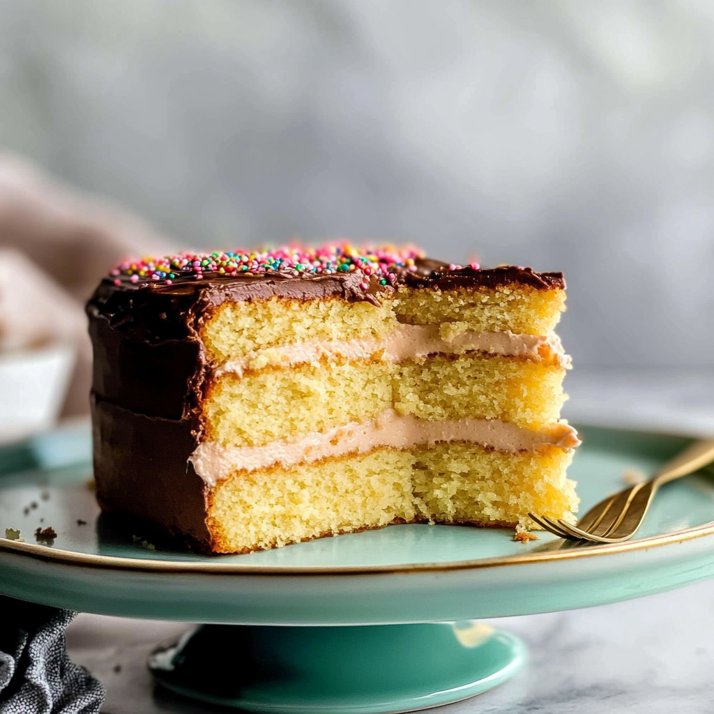 Recipe preparation for The Best Yellow Cake