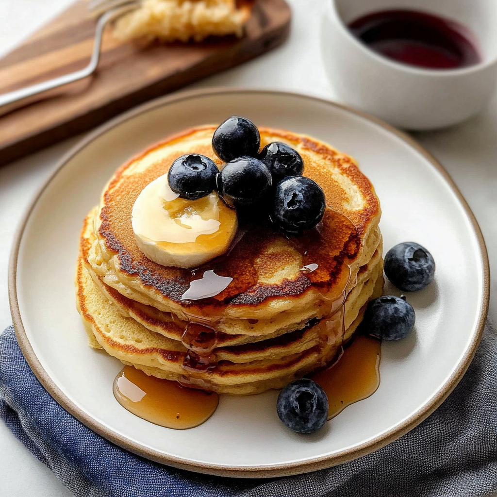 Recipe preparation for Fluffy Buttermilk Pancakes