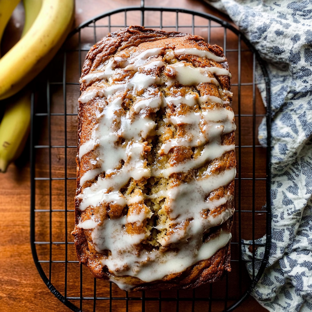 Recipe preparation for Cinnamon Swirl Banana Bread