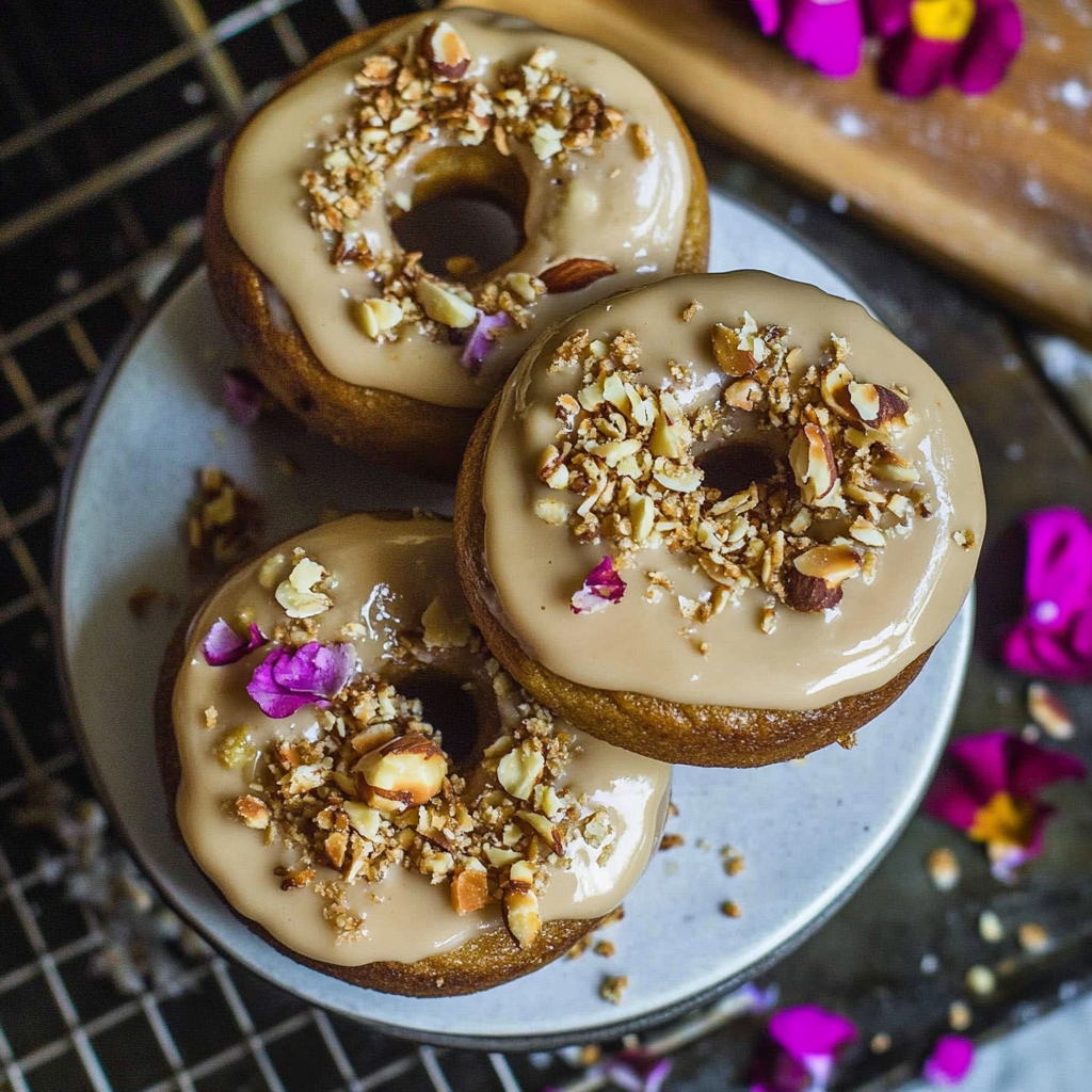 Recipe preparation for Baked banana bread almond donuts
