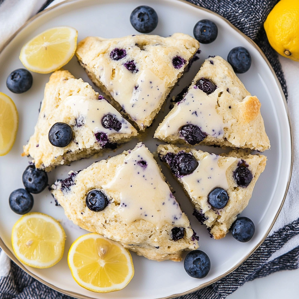 Recipe preparation for Lemon Blueberry Scones