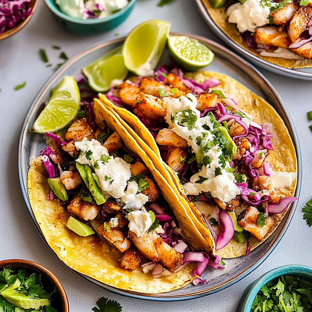Recipe preparation for Fish Tacos Recipe