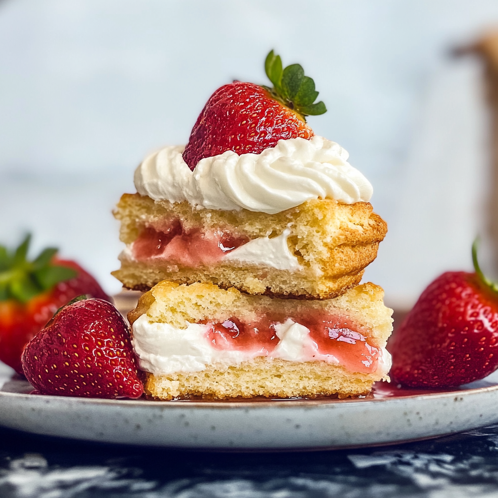 Recipe preparation for Easy Strawberry Shortcake