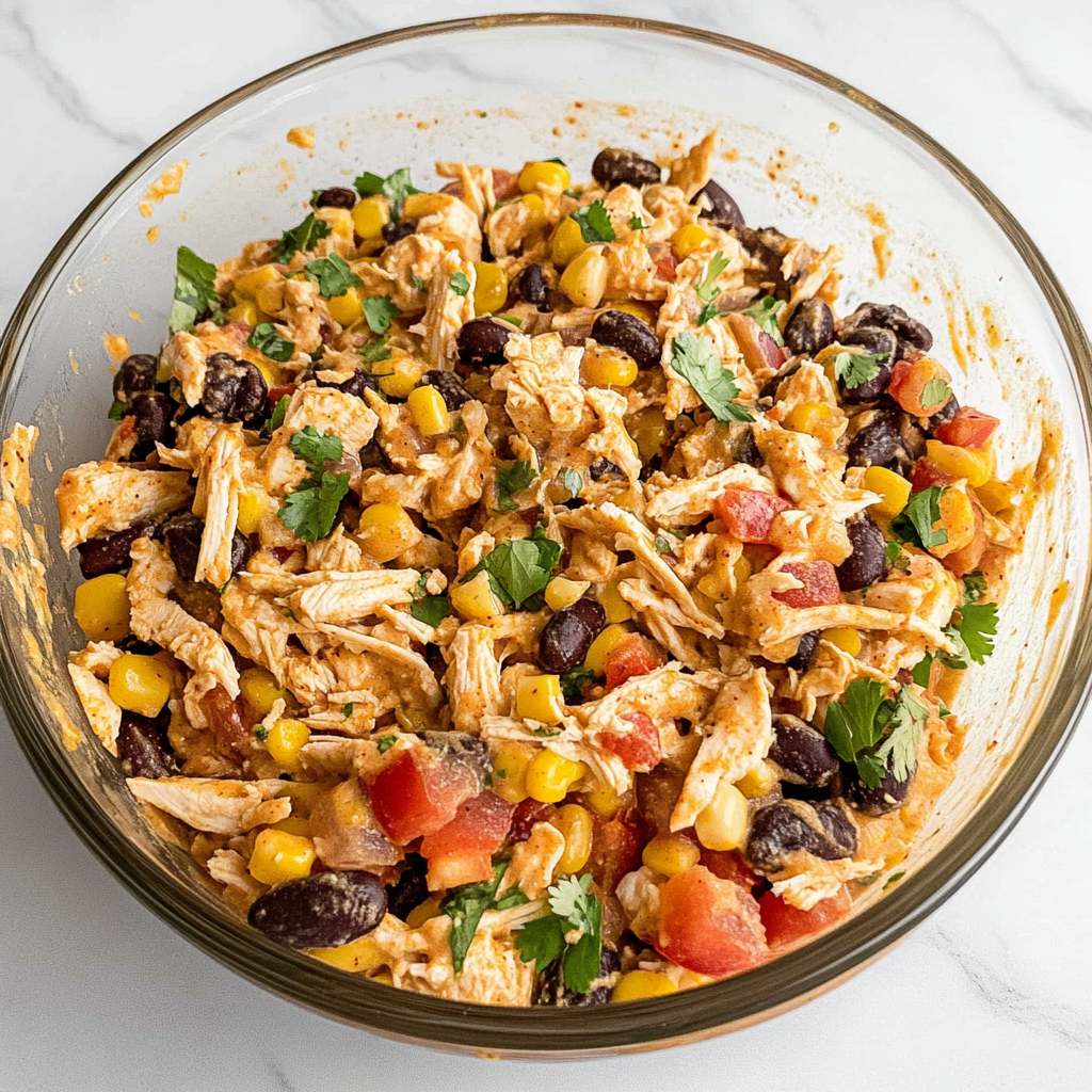 Recipe preparation for Zesty Southwest Chicken Salad