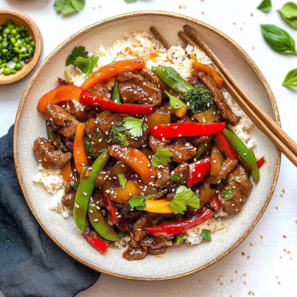 Recipe preparation for Easy Beef Stir-Fry