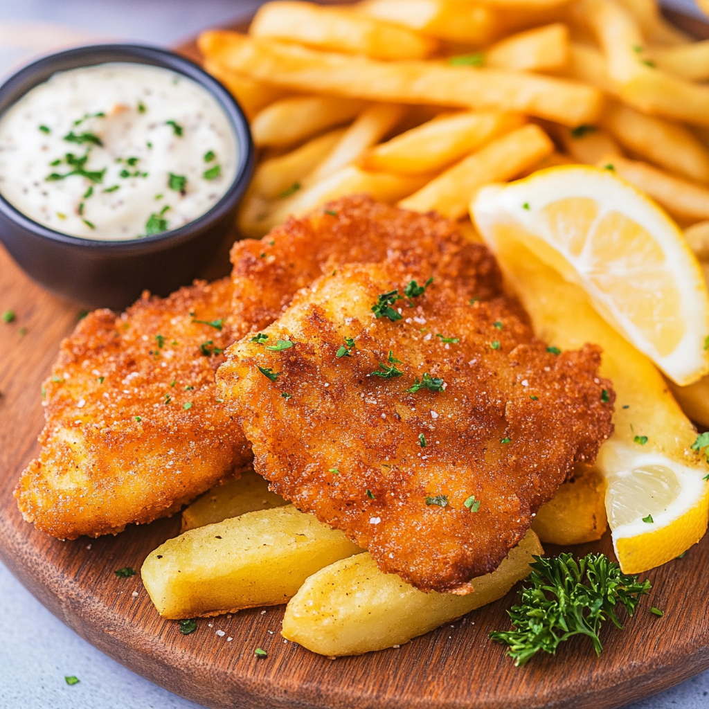 Recipe preparation for Air Fryer Fish and Chips