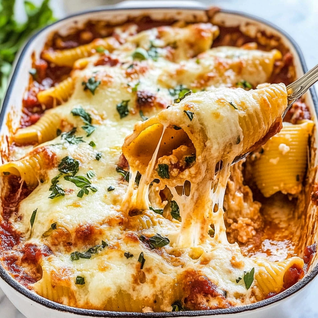 Recipe preparation for stuffed pasta shells