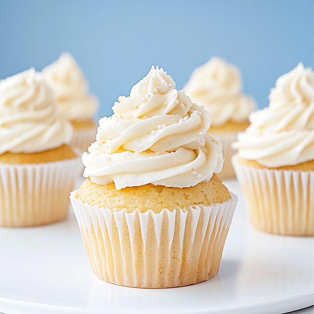 Recipe preparation for Vanilla Cupcakes with Buttercream Frosting