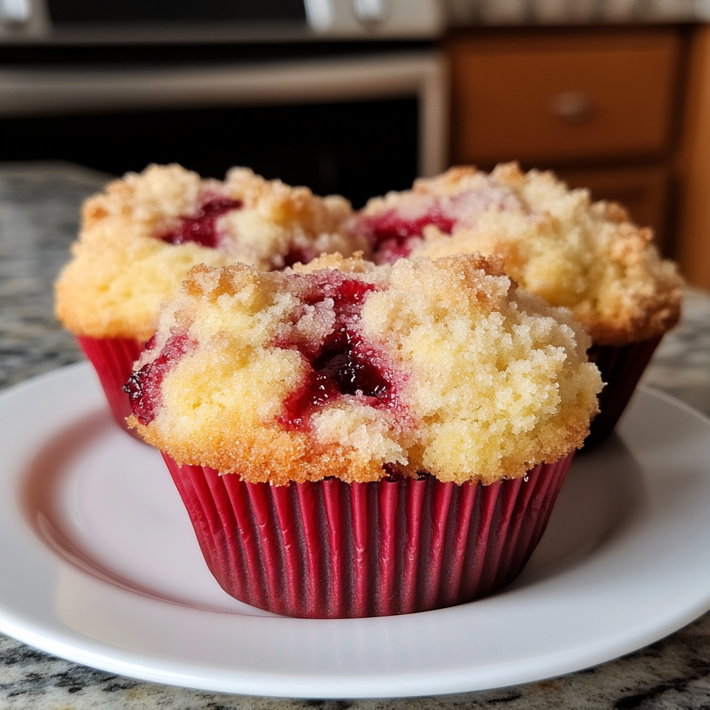 Recipe preparation for Cherry Cobbler Muffins