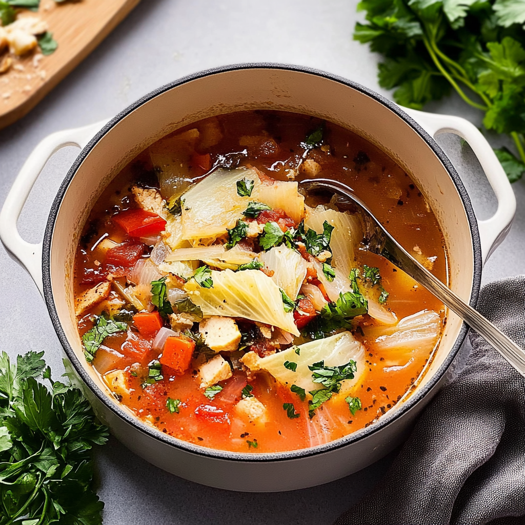 Recipe preparation for Cabbage Soup Recipe