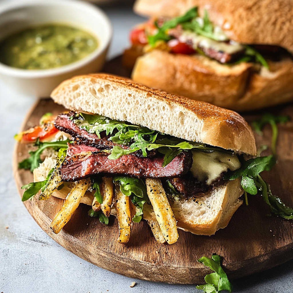 Recipe preparation for Steak Sandwich Recipe