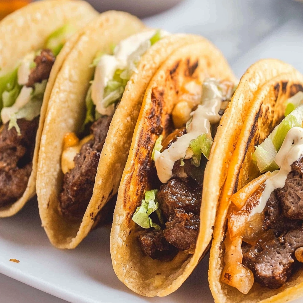Recipe preparation for Smash Burger Tacos