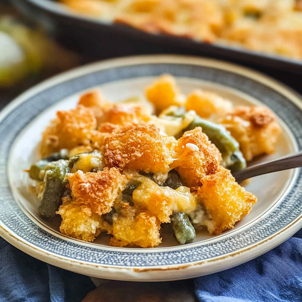 Recipe preparation for Green Bean Casserole with Tater Tots