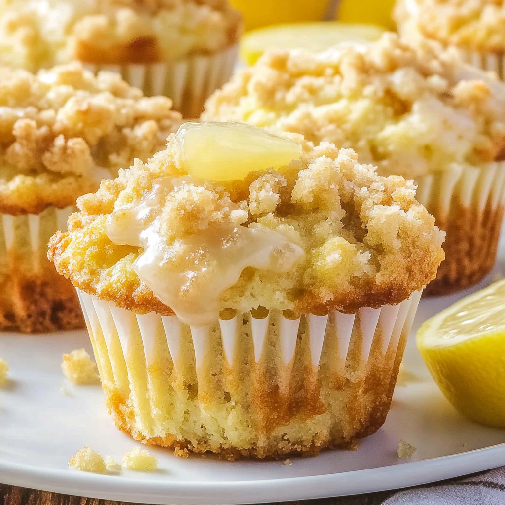Recipe preparation for Lemon Streusel Muffins