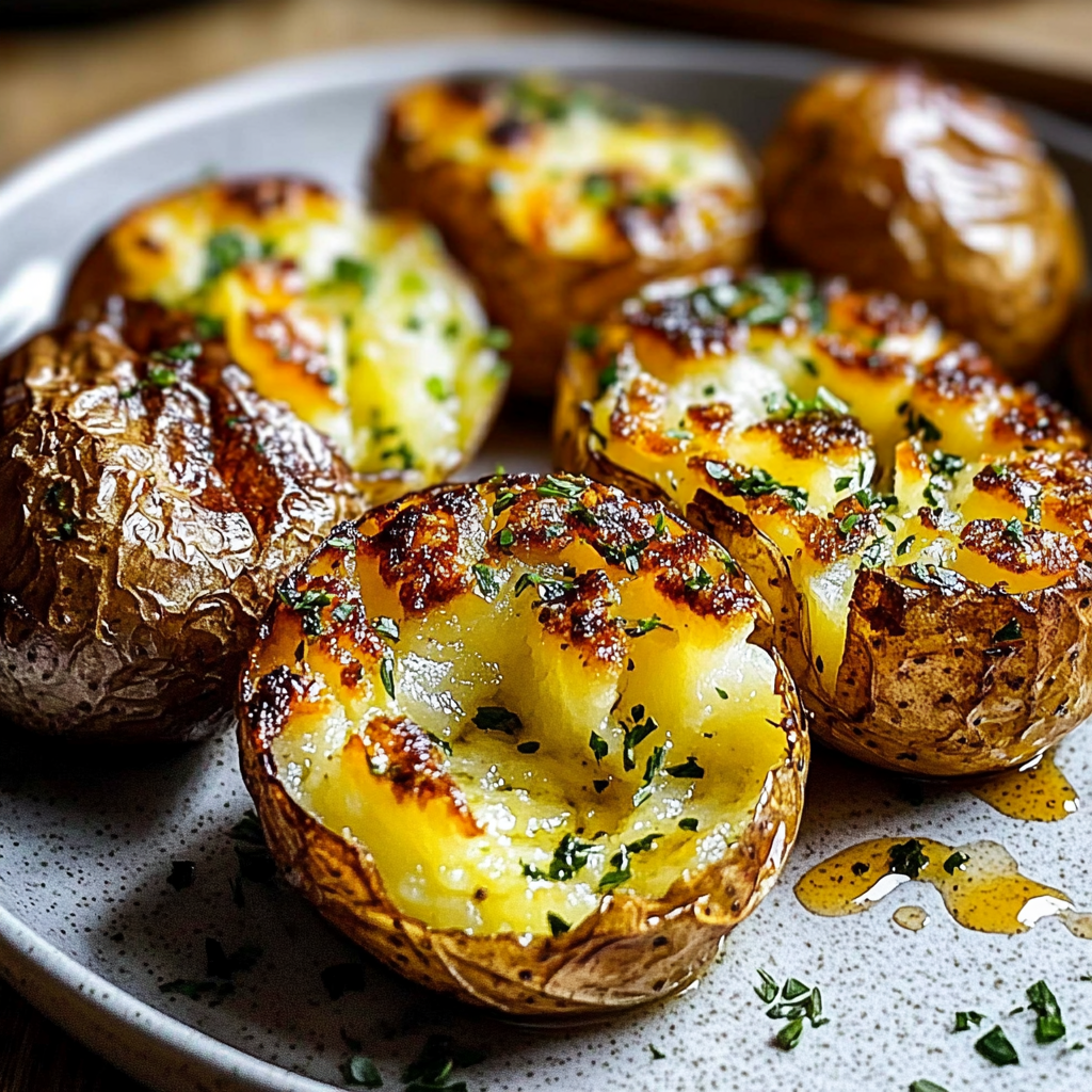 Recipe preparation for Air Fryer Smashed Potatoes