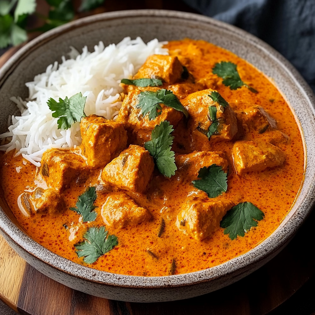 Recipe preparation for Butter Chicken Pumpkin Curry