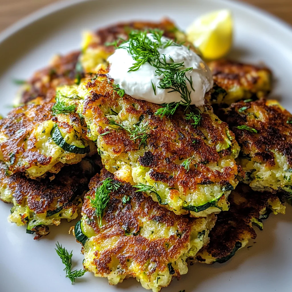 Recipe preparation for Crispy Mediterranean Zucchini Fritters