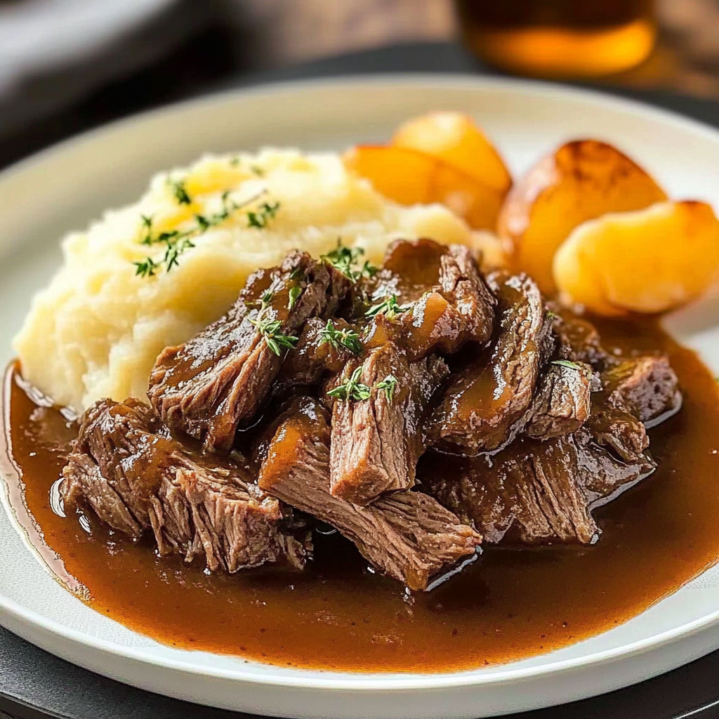 Recipe preparation for Tender Beef Manhattan Dish