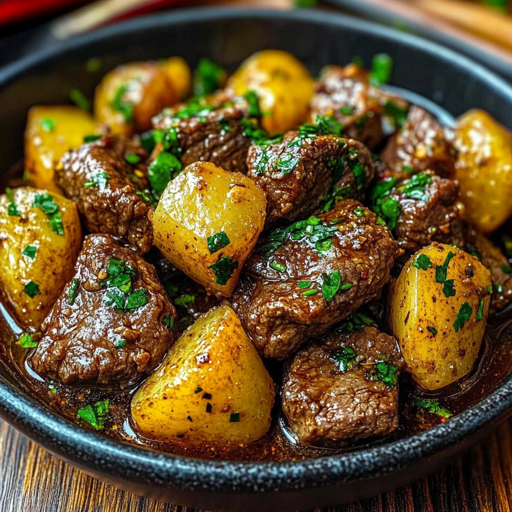Recipe preparation for Slow Cooker Garlic Butter Beef