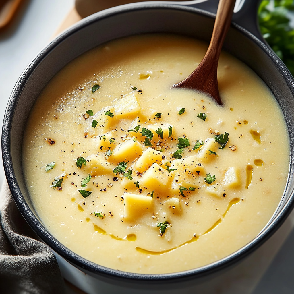 Recipe preparation for Cheesy Potato Soup Recipe