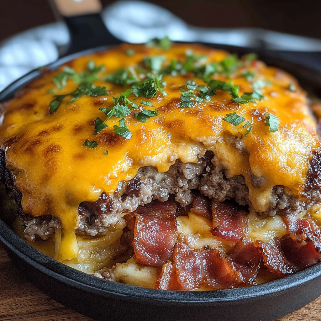 Recipe preparation for Low-Carb Turkey Bacon Cheeseburger