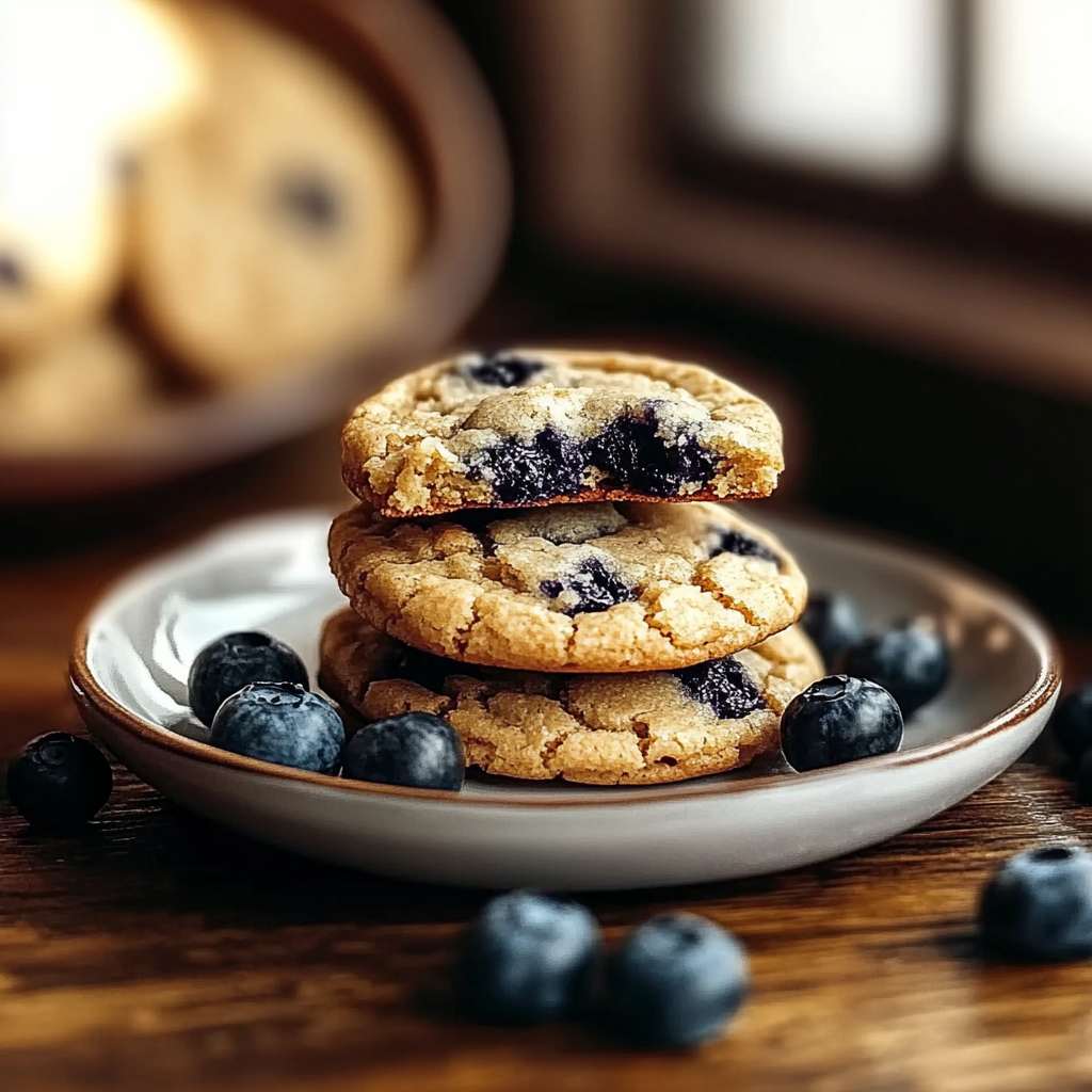 Recipe preparation for Delicious Blueberry Cookies