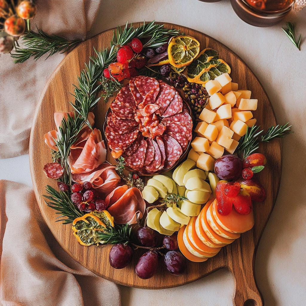 Recipe preparation for Charcuterie Christmas Tree